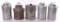 Group of 6 Antique Metal Milk Cans