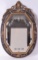 Antique Ornate Beveled Glass Mirror with Floral Design