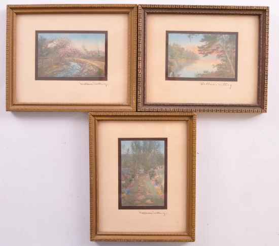 Group of 3 Signed Wallace Nutting Miniature Prints