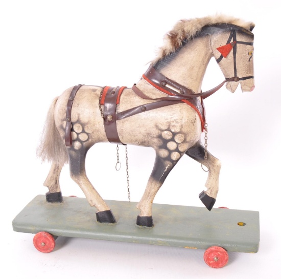 Antique Child's Pull Toy Horse