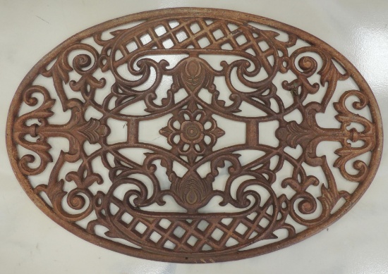 Antique Ornate Cast Iron Floor Grate