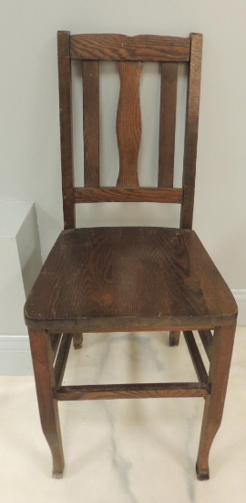 Antique Mission Style Oak Side Chair