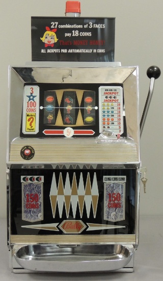 Vintage Bally 5 Cent Electric Slot Machine