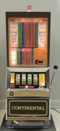 Vintage Bally "Super Continental" 5 Cent Slot Machine