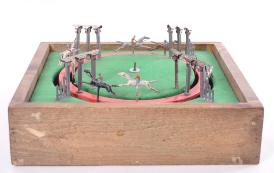 Antique Table Top Horse Racing Game