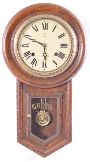 Antique Regulator A Wall Hanging Clock
