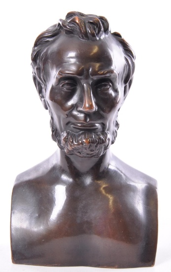 Vintage Bronze Bust of Abraham Lincoln