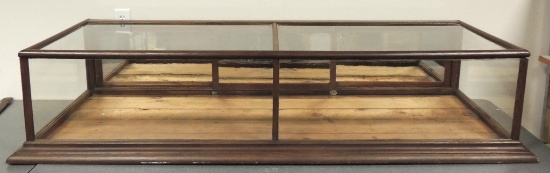 Antique Oak and Glass Table Top Showcase