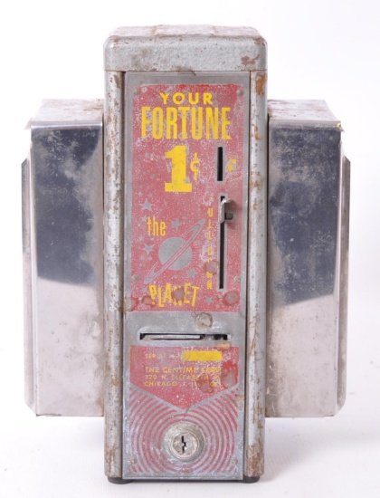 Antique 1 Cent "Your Fortune" Dispenser from Riverview Amusement Park in Chicago Ill.