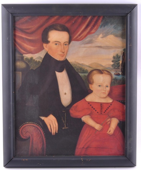 Framed Print of 18th Century Father and Child