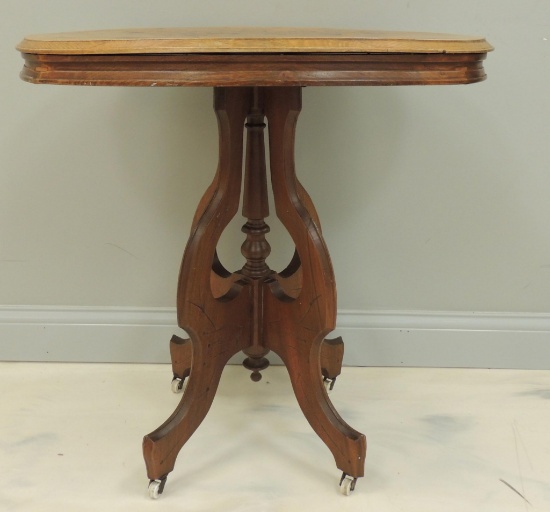 Antique Walnut Lamp Table