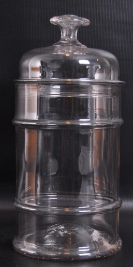 Antique Glass Candy Jar with Lid