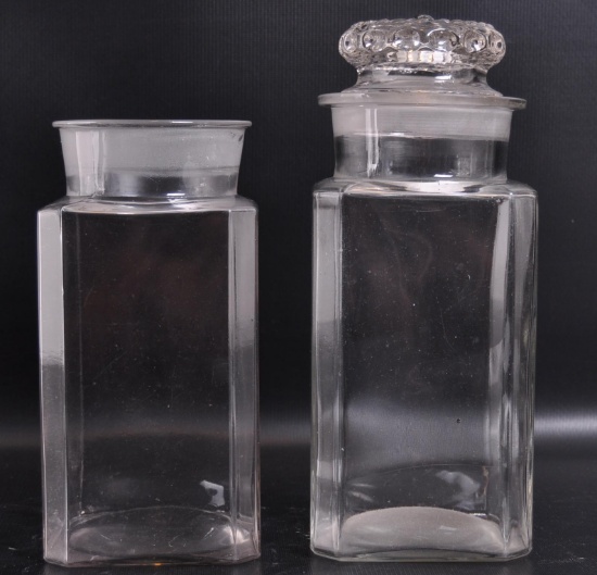Group of 2 Antique Glass Candy Jars