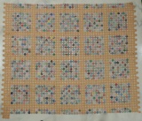 Vintage Hand Pieced Multi-color Yo Yo Quilt