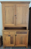 Antique Ash Kitchen Cabinet with Potato and Onion Bin