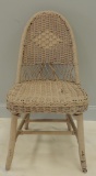 Antique Painted Wicker Side Chair