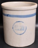 Antique 1/2 Gallon Blue Band Stoneware Crock