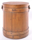 Antique Primitive Firkin/Sugar Bucket with Lid