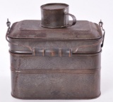 Antique Metal Lunch Box with Liner and Cup