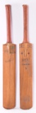 Group of 2 Antique Seasoned Willow Champion #5 Cricket Bats