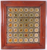 Vintage Leaded Amber Glass Window