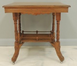 Antique Oak Lamp Table