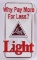 Vintage Blatz Light Advertising Plastic Beer Sign