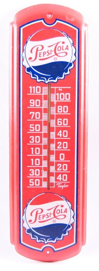 Pepsi-Cola Advertising Metal Thermometer