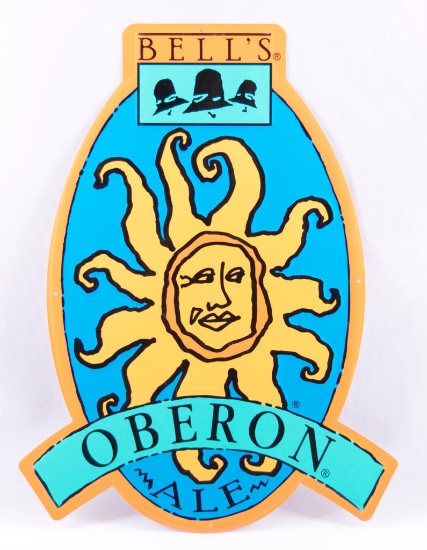 Bell's Oberon Ale Embossed Advertising Metal Sign