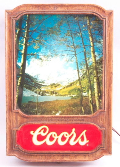 Vintage Coors Brewing Co. Light Up Advertising Beer Sign