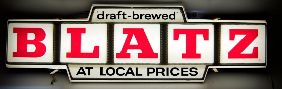 Vintage Blatz Light Up Advertising Beer Sign