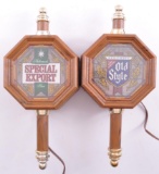 Group of 2 Vintage Heileman's Special Export and Old Style Advertising Light Up Beer Sconces