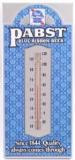 Vintage Pabst Blue Ribbon Advertising Metal Thermometer