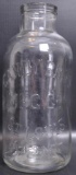Antique Candy Bros Advertising Glass Candy Jar