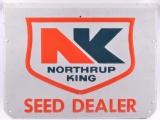 Nothrup King Seed Dealer Advertising Double Sided Metal Sign