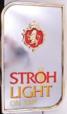 Vintage Stroh's Light Advertising Light Up Motion Beer Sign