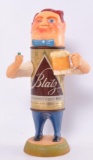 Vintage Blatz Advertising Plastic Beer Can Man Statue