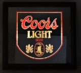 Coors Light Advertising Light Up Beer Mirror