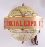 Vintage Heileman's Special Export Light Up Rotating Advertising Beer Globe