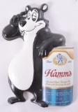 Vintage Hamm's Beer Vacuum Formed Advertising Bear with Can