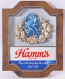 Vintage Hamm's Beer Advertising Plastic Sign