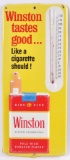 Vintage Winston's Cigarettes Advertising Metal Thermometer