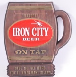 Vintage Iron City Beer Advertising Vacuum Formed Sign