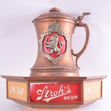 Vintage Stroh's Advertising Beer Sign