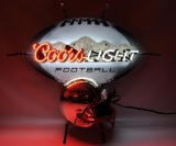 Coors Light Football Light Up Advertising Neon Beer Sign with Original Box