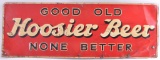 Vintage Hoosier Beer Embossed Advertising Metal Sign