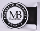 Micro Mankato Brewery Minnesota Double Sided Flange Sign