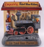 Vintage Pabst Blue Ribbon Light Up Advertising Motion Train Display