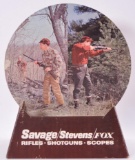 Vintage Savage Stevens Fox Advertising Cardboard Counter Top Display