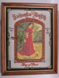 Vintage Budweiser Girl Advertising Mirror New in Original Box